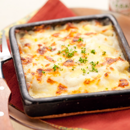 ステーキハウス三田屋 グラタン(自家製ベーコン入り)