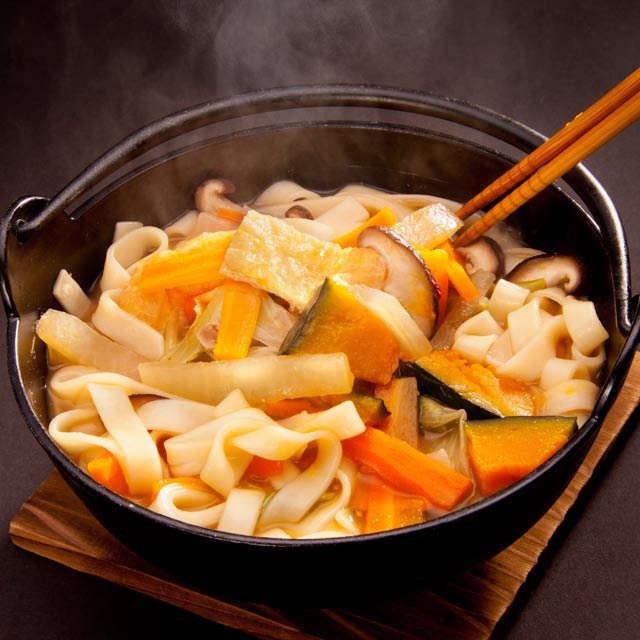 花山うどん ひも川