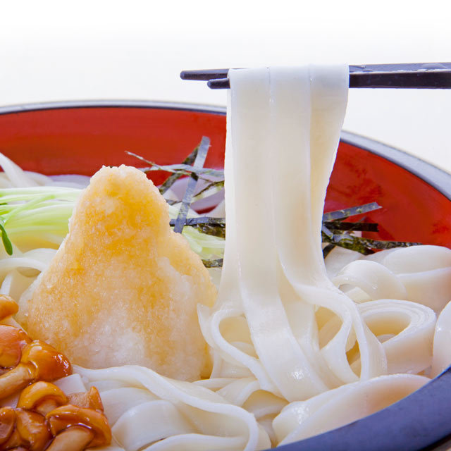 花山うどん ひも川