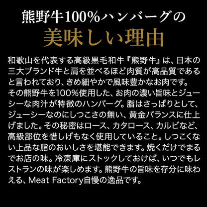 ミートファクトリー 熊野牛100%ハンバーグ